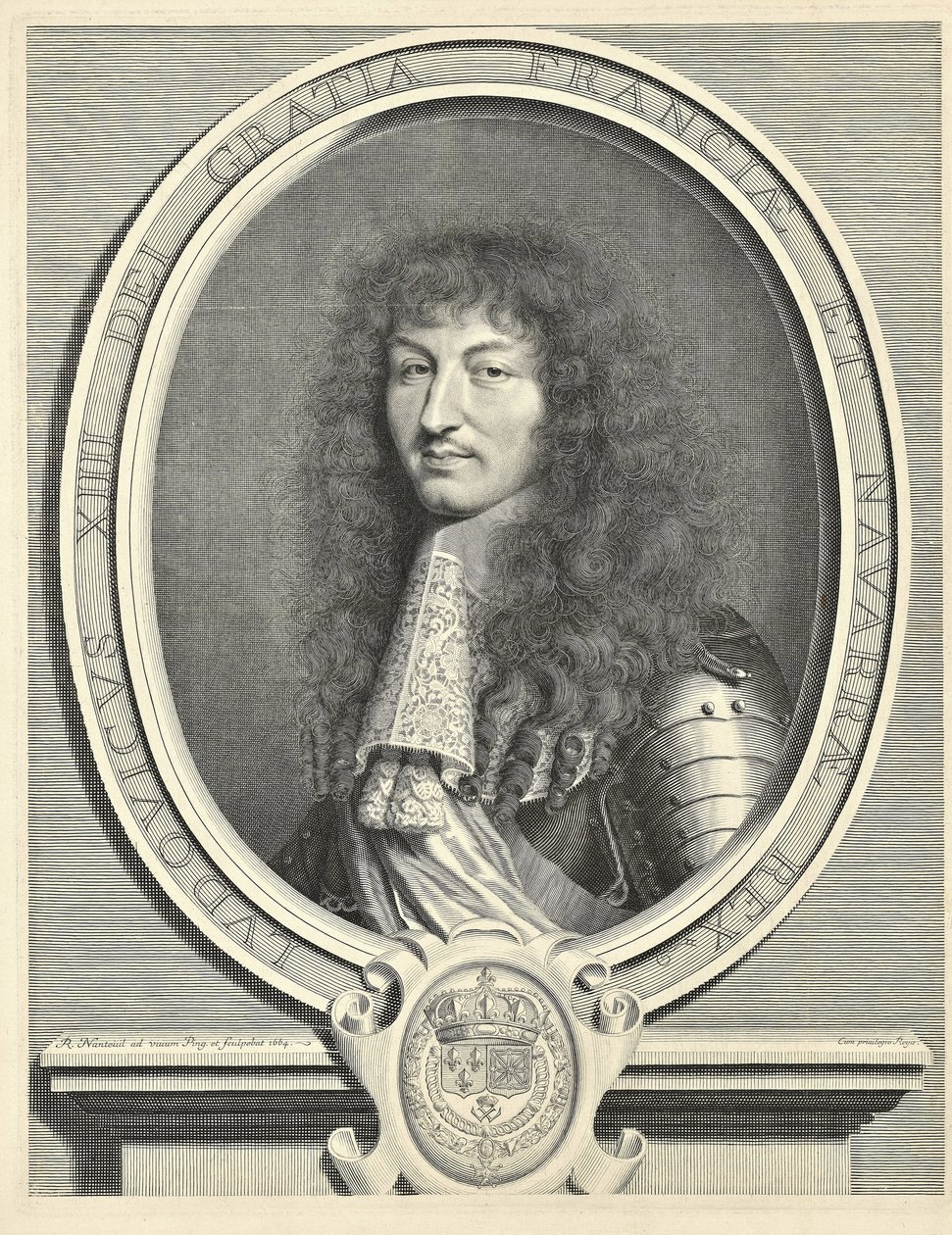 Louis XIV, King of France 1638-1715, 1664 by Robert Nanteuil