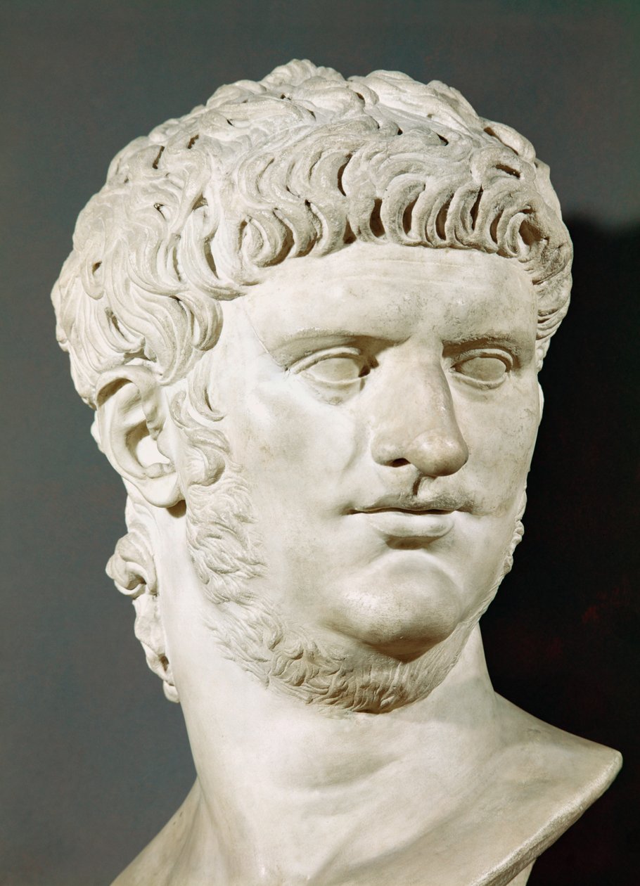 Bust of Nero (37-68 AD) by Roman