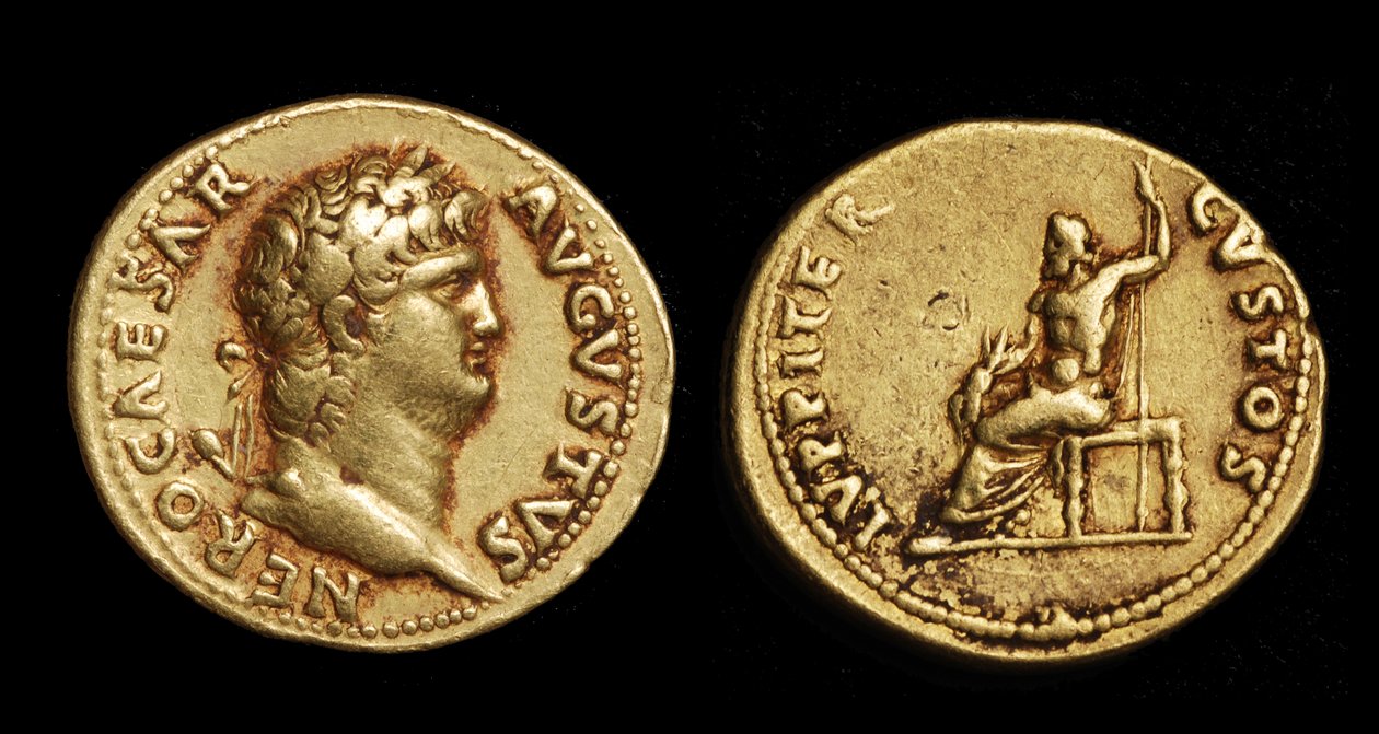 Coins of Emperor Nero by Roman
