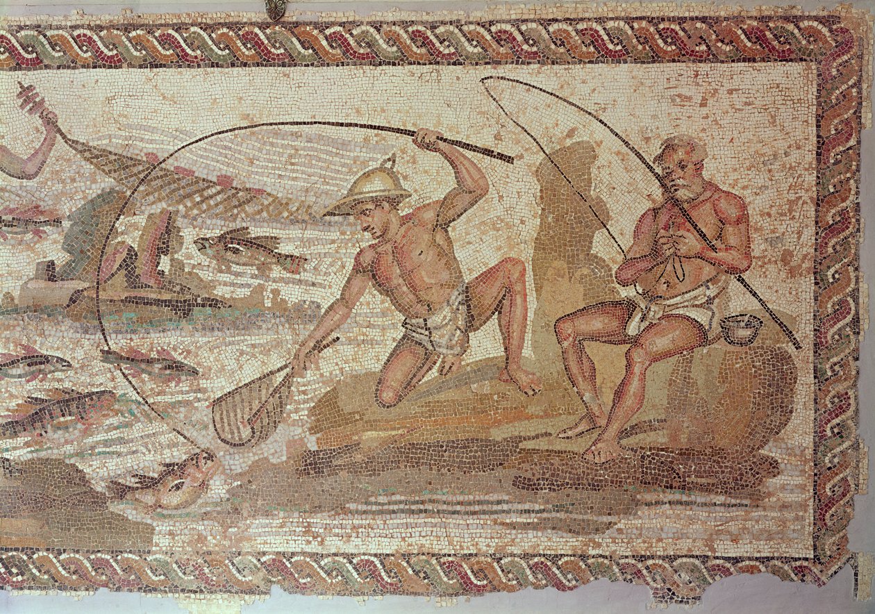Men fishing on the Nile by Roman