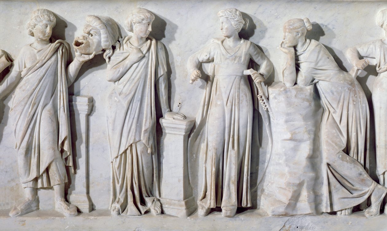 Sarcophagus of the Muses (detail) by Roman