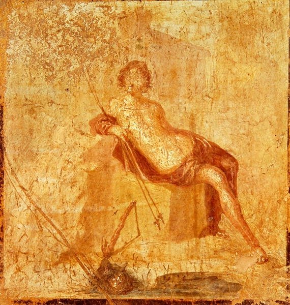Narcissus, from Pompeii, 1st Century BC-AD 79 by Roman Roman