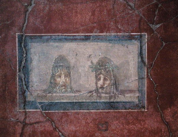 Two theatrical masks by Roman Roman