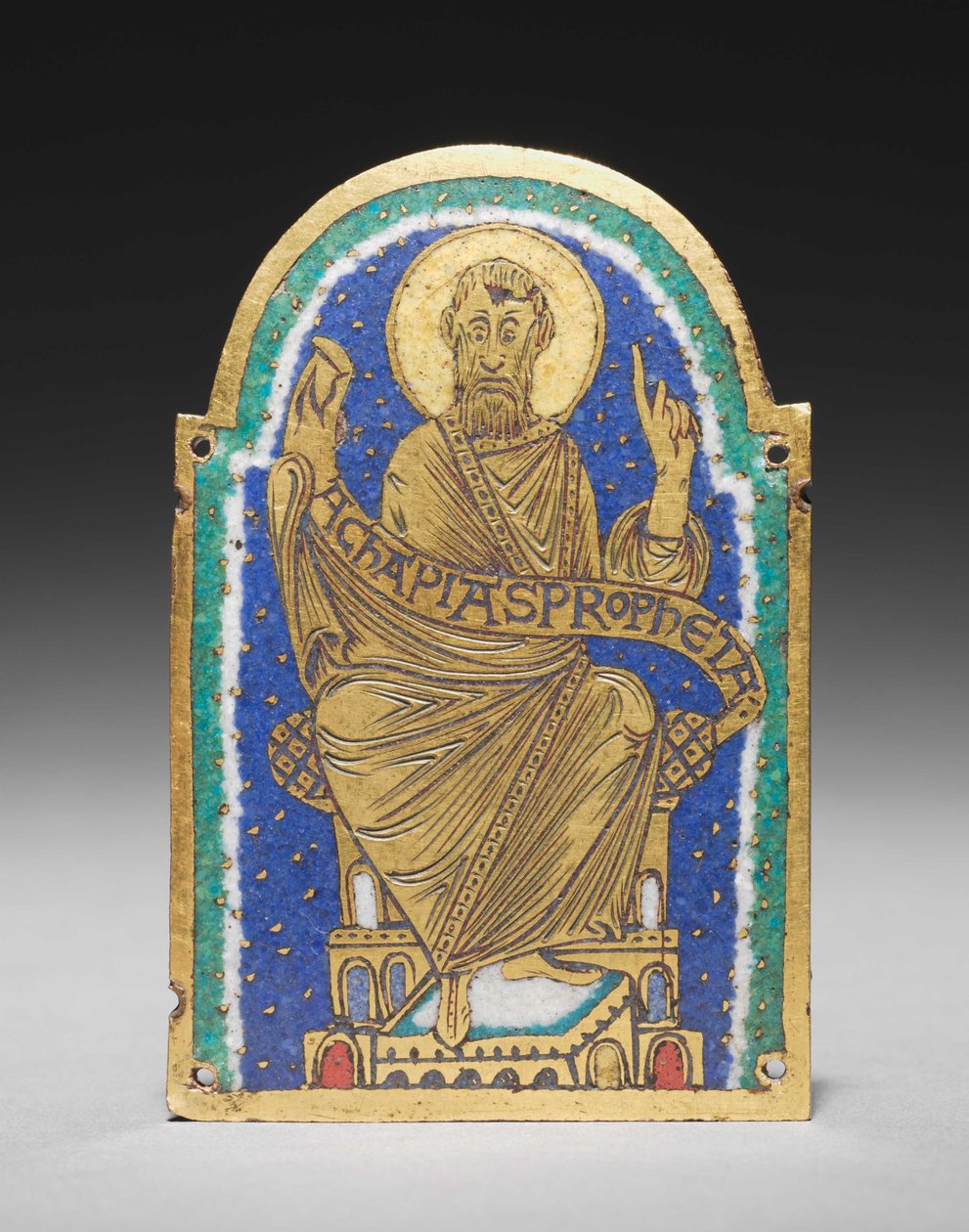 Plaque: Seated Prophet from a Reliquary Shrine: Achapias by Romanesque