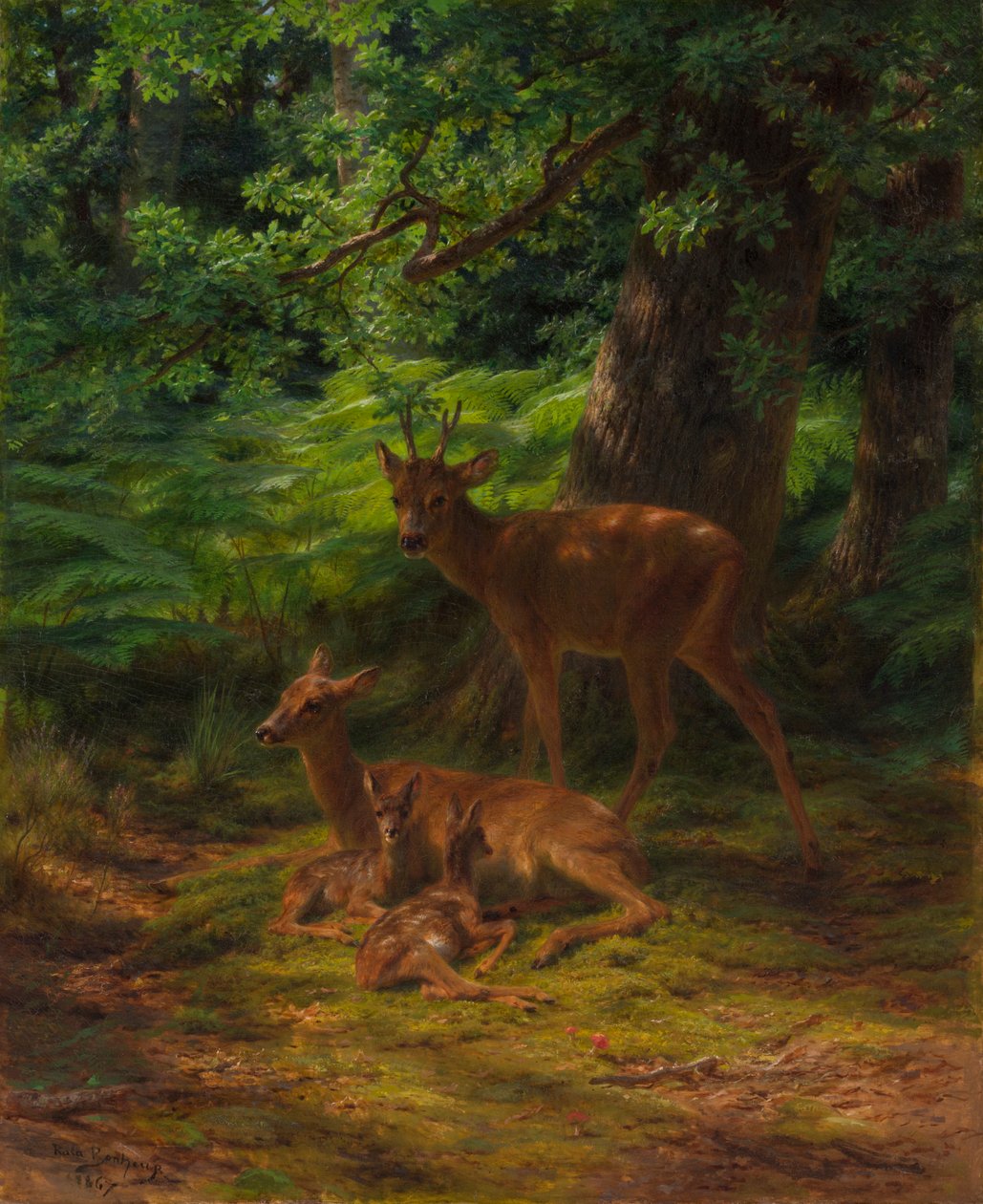 Deer in Repose by Rosa Bonheur
