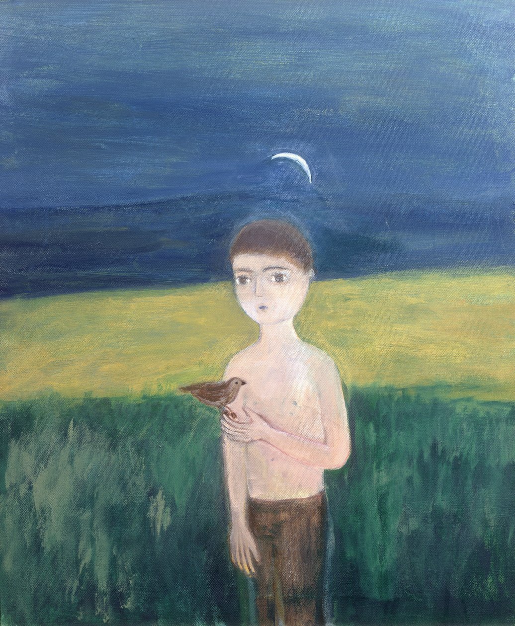 Boy with Bird, 2002 by Roya Salari