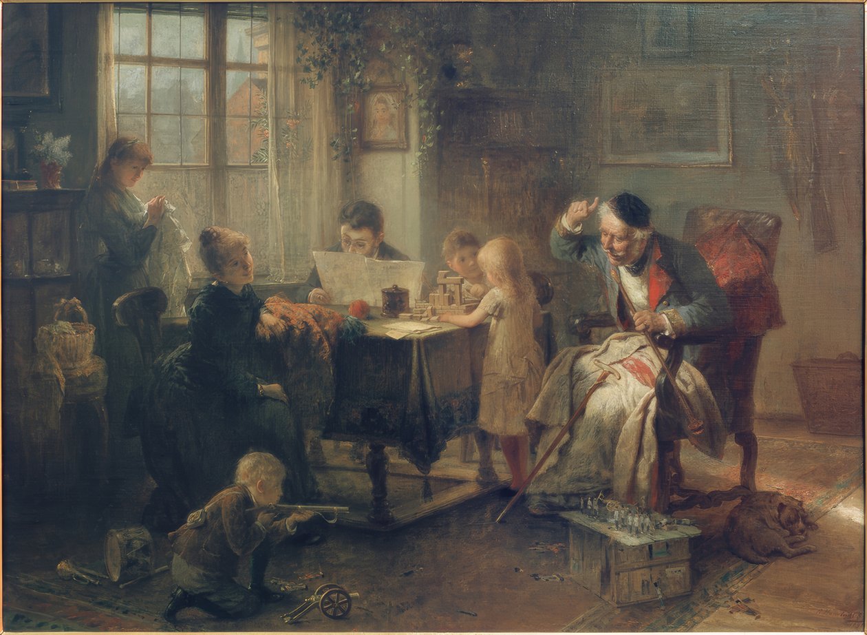 Family Scene by Rudolf Hausleithner