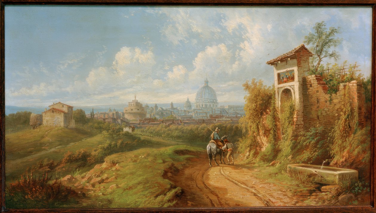 View of Rome by Rudolf von Alt