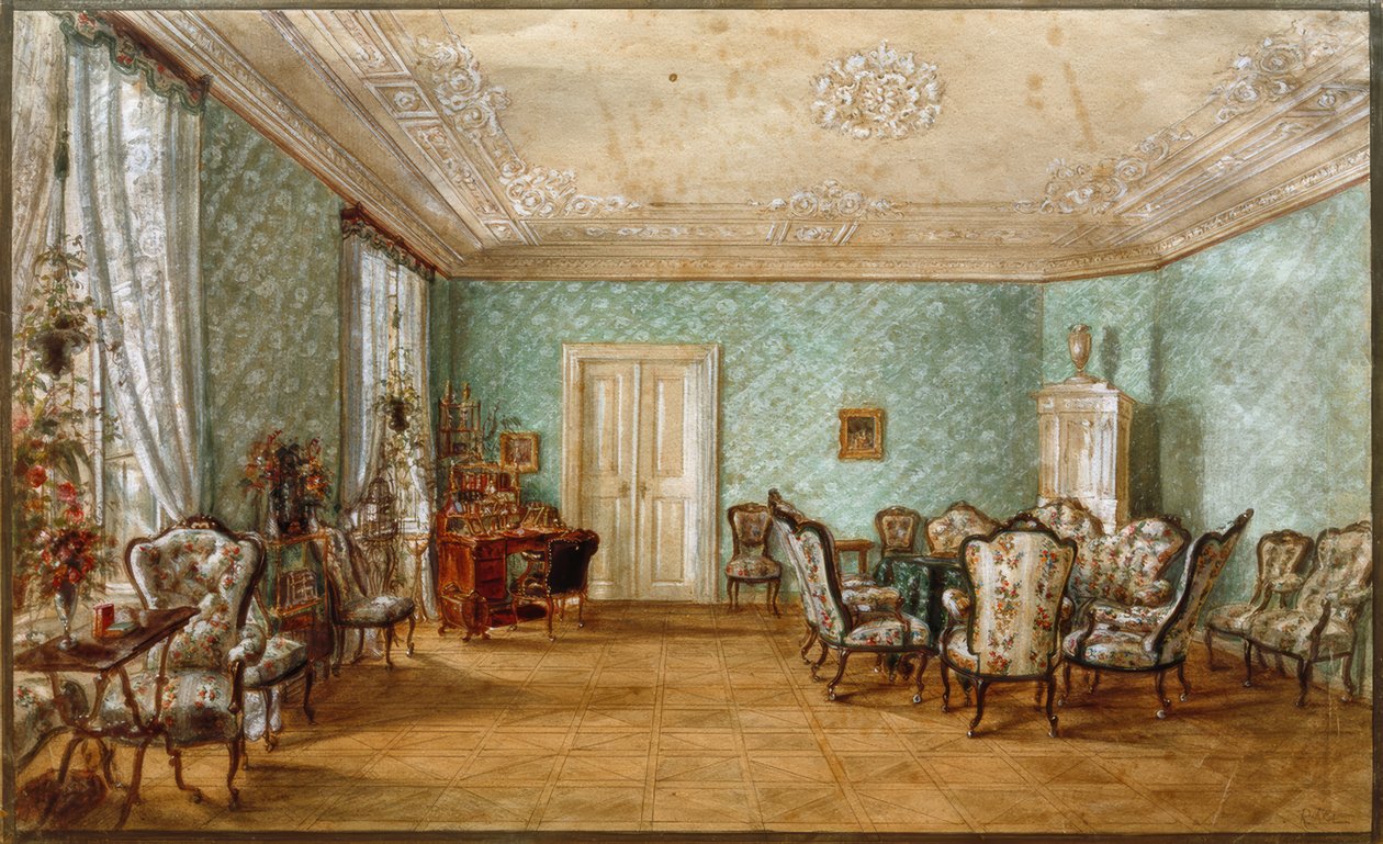 Salon of Fanny Elssler by Rudolf von Alt