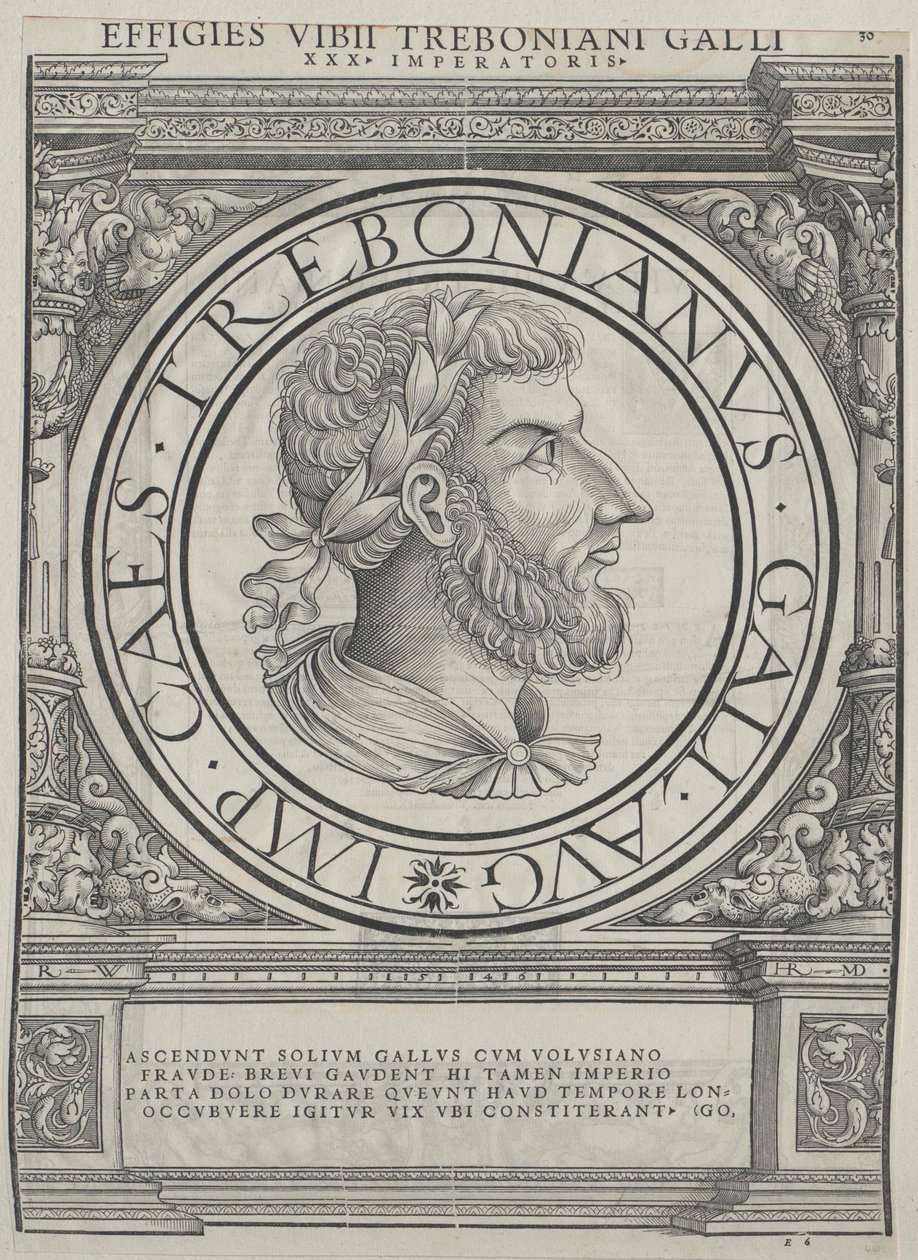 Emperor Trebonianus Gallus by Rudolph Wyssenbach