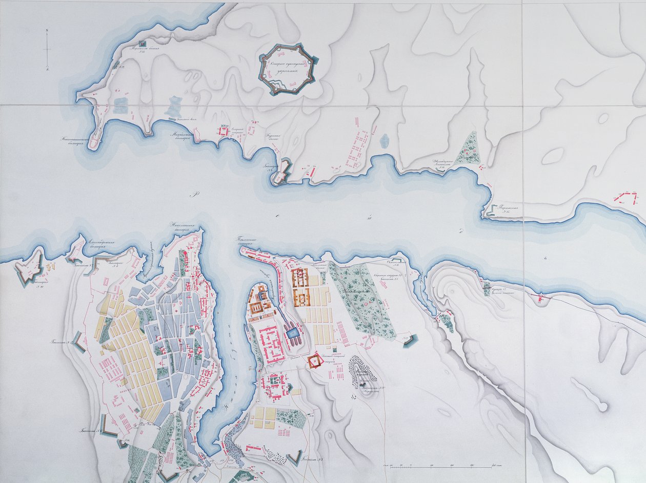 Map of Sevastopol by Russian School