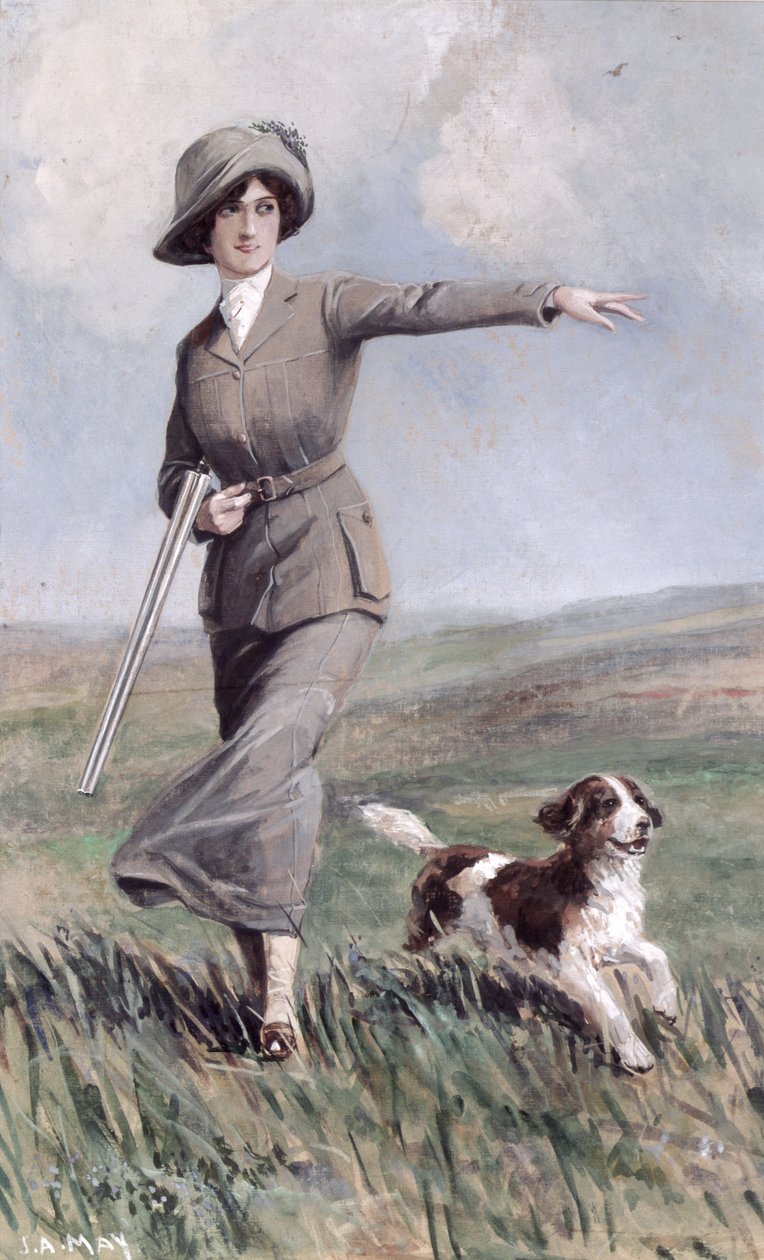 A Lady out Shooting by S.A May