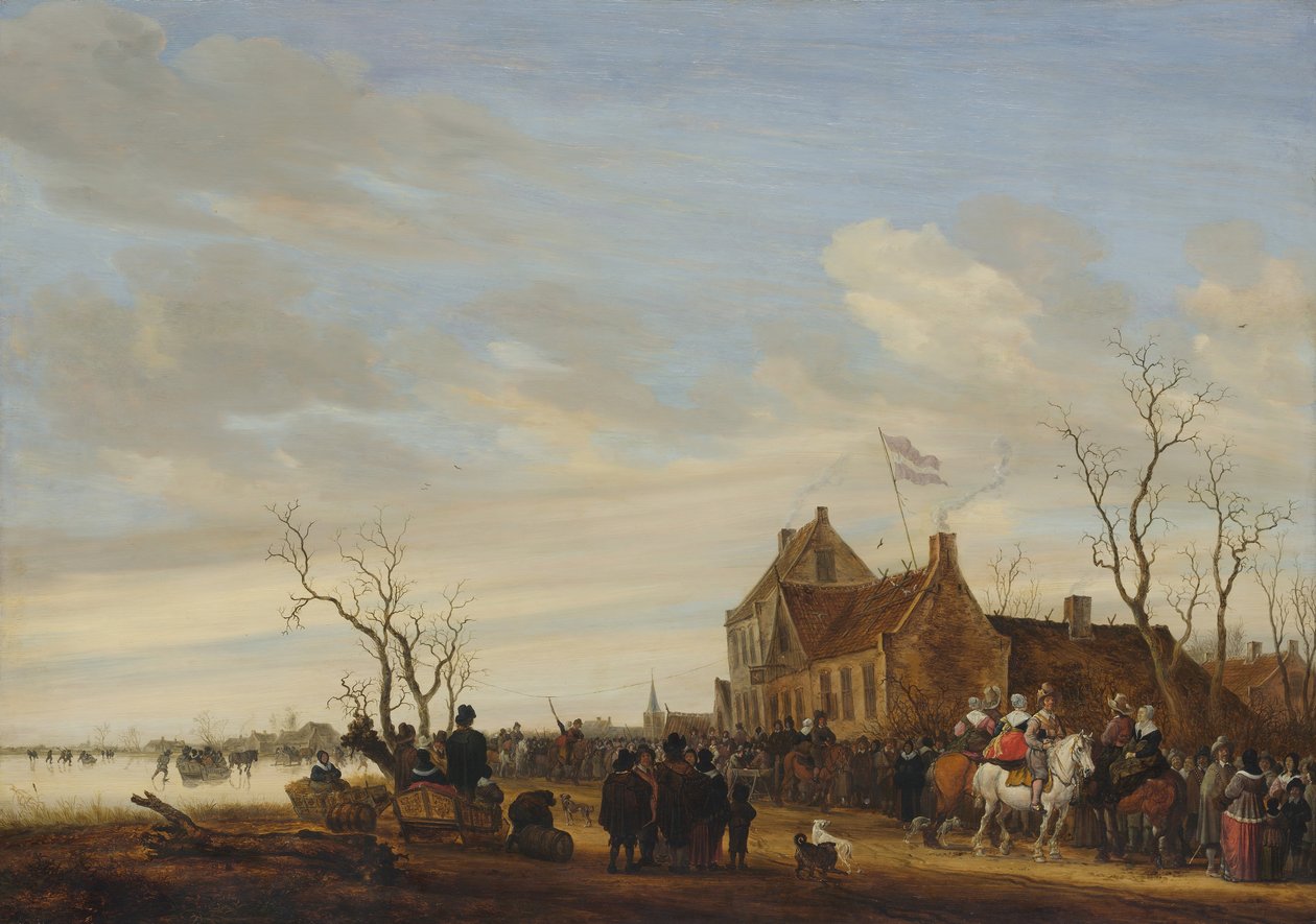 Drawing the Eel by Salomon Ruysdael