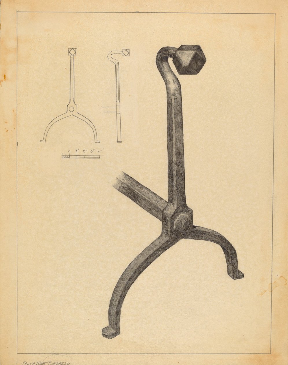 Andiron by Salvatore Borrazzo