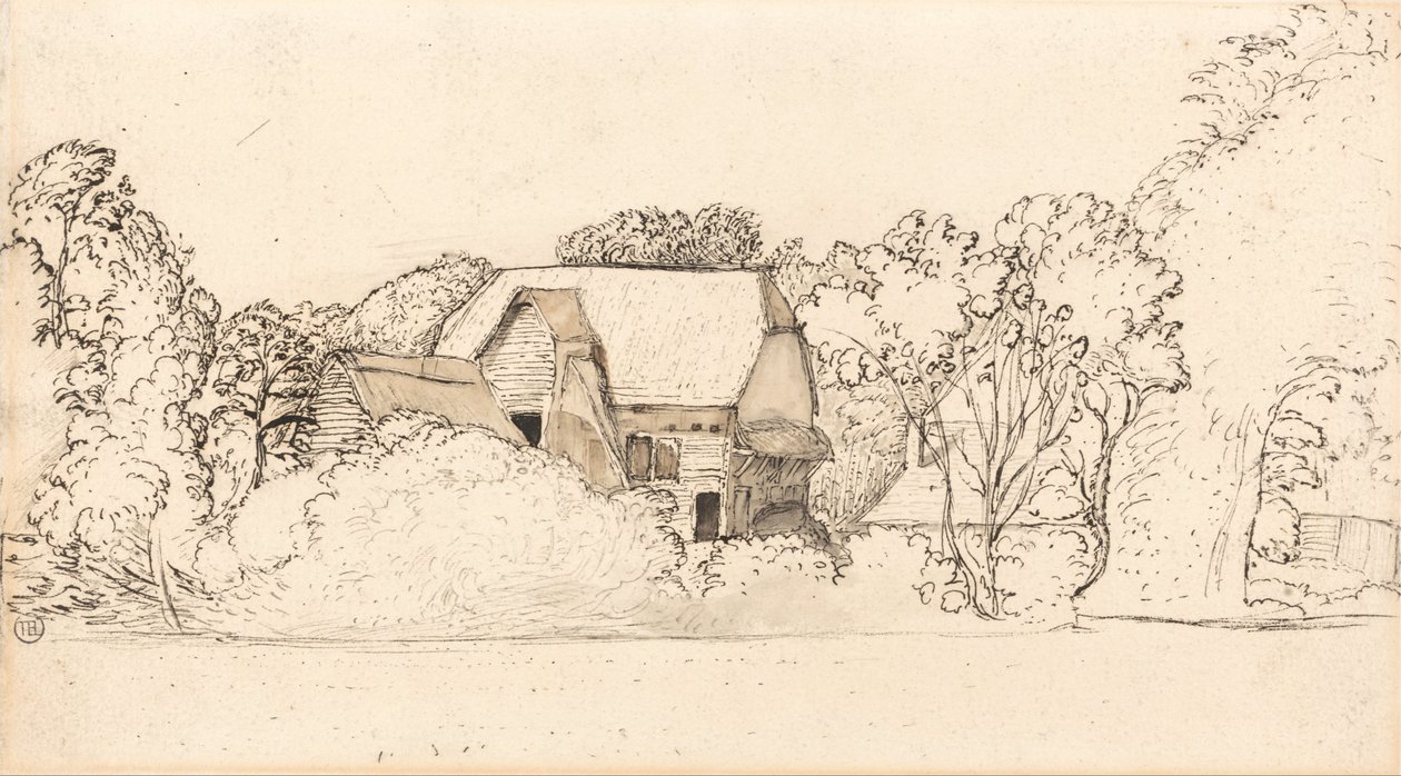 An Ancient Barn at Shoreham by Samuel Palmer