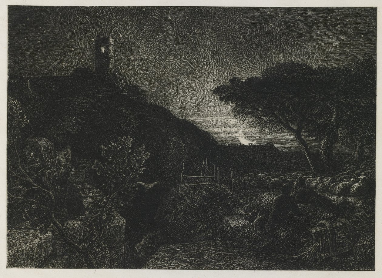 The Lonely Tower by Samuel Palmer