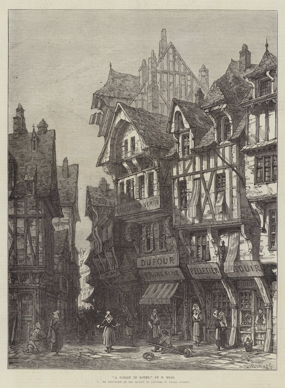 A Street in Rouen by Samuel Read