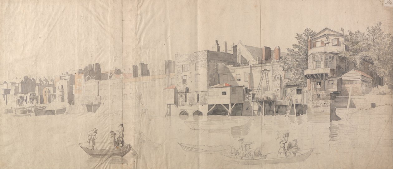 Thames Side Buildings by Samuel Scott