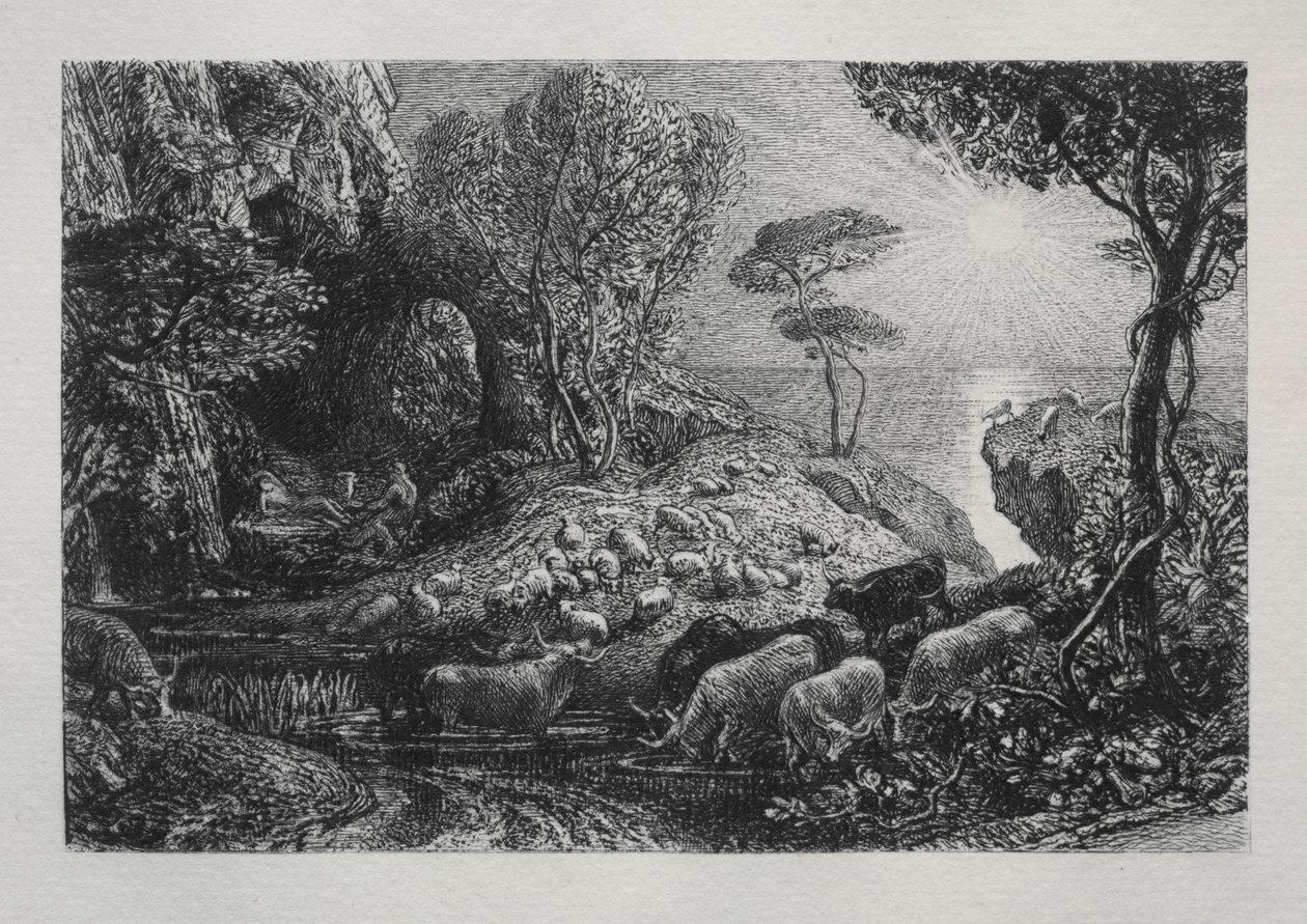 Moeris and Galatea by Samuel Palmer