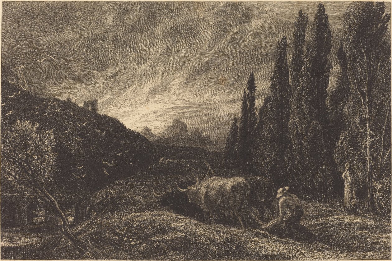 The Early Ploughman by Samuel Palmer