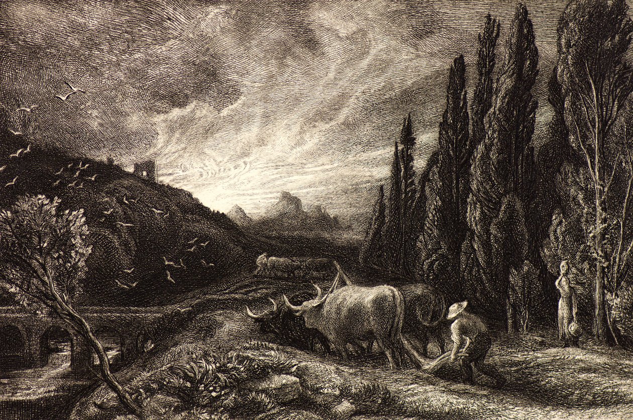 The Early Ploughman by Samuel Palmer