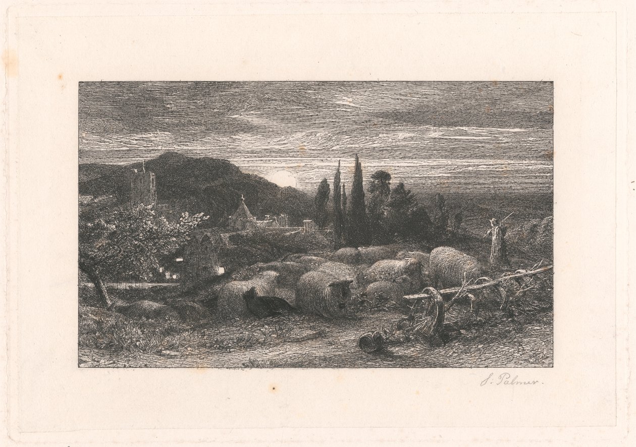 The Rising Moon by Samuel Palmer