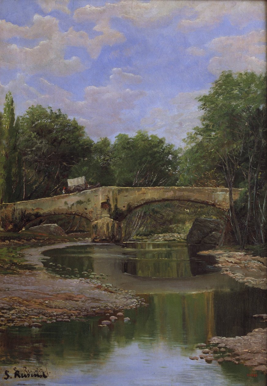 Bridge Over a River by Santiago Rusiñol