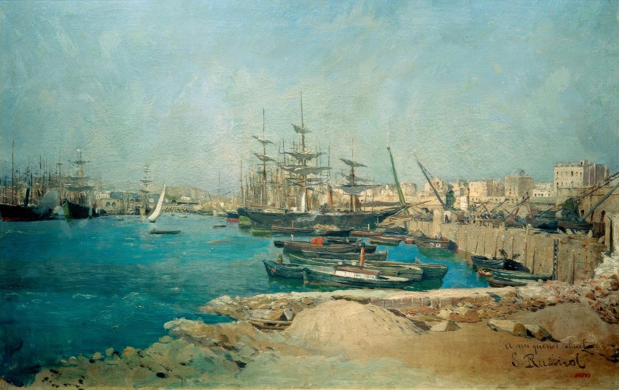 Barcelona, Harbor by Santiago Rusiñol