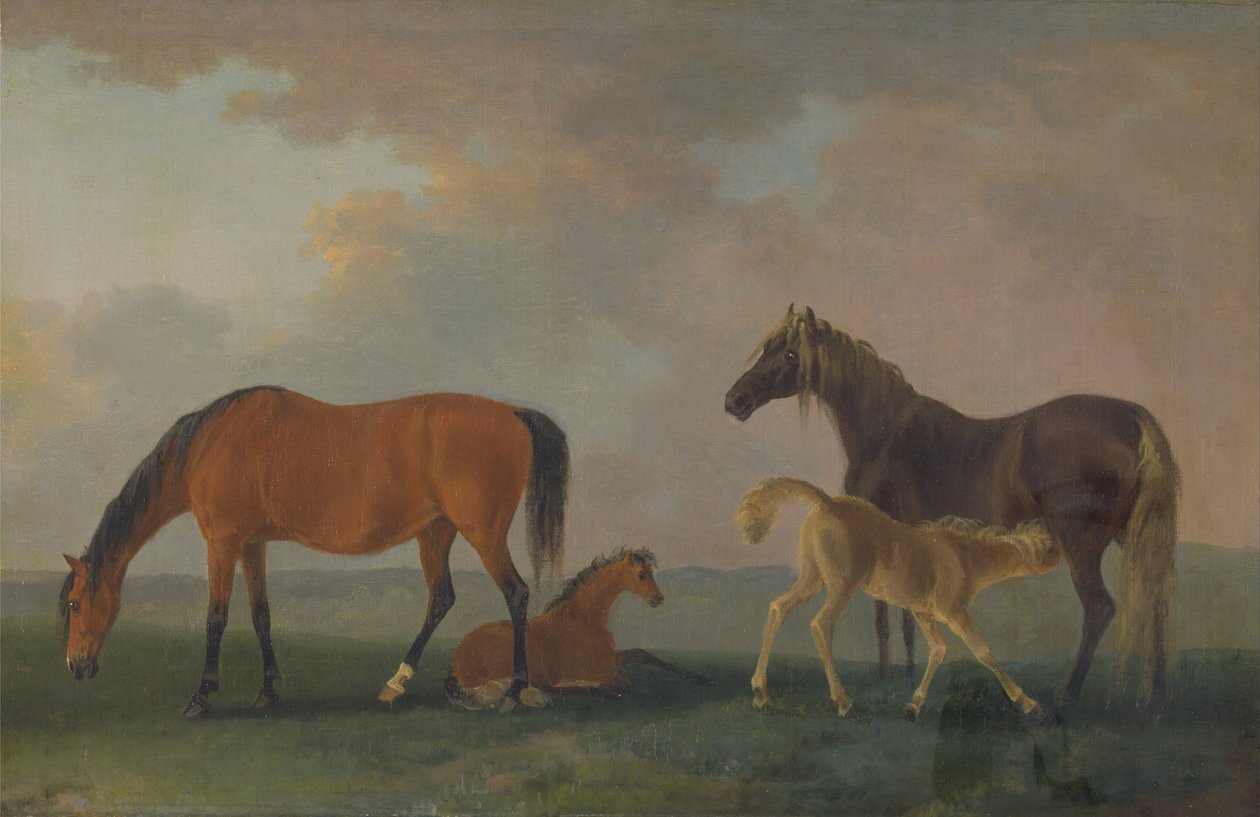 Mares and Foals, Facing Left by Sawrey Gilpin