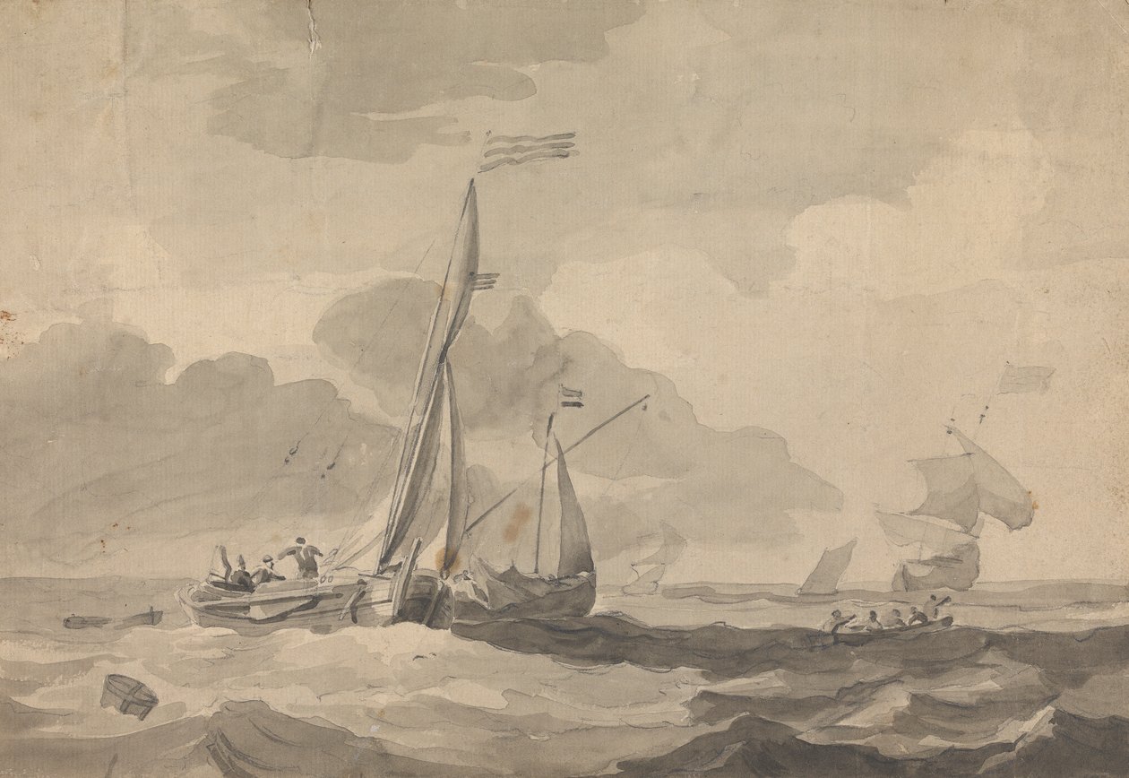 Boats at Sea by Sawrey Gilpin