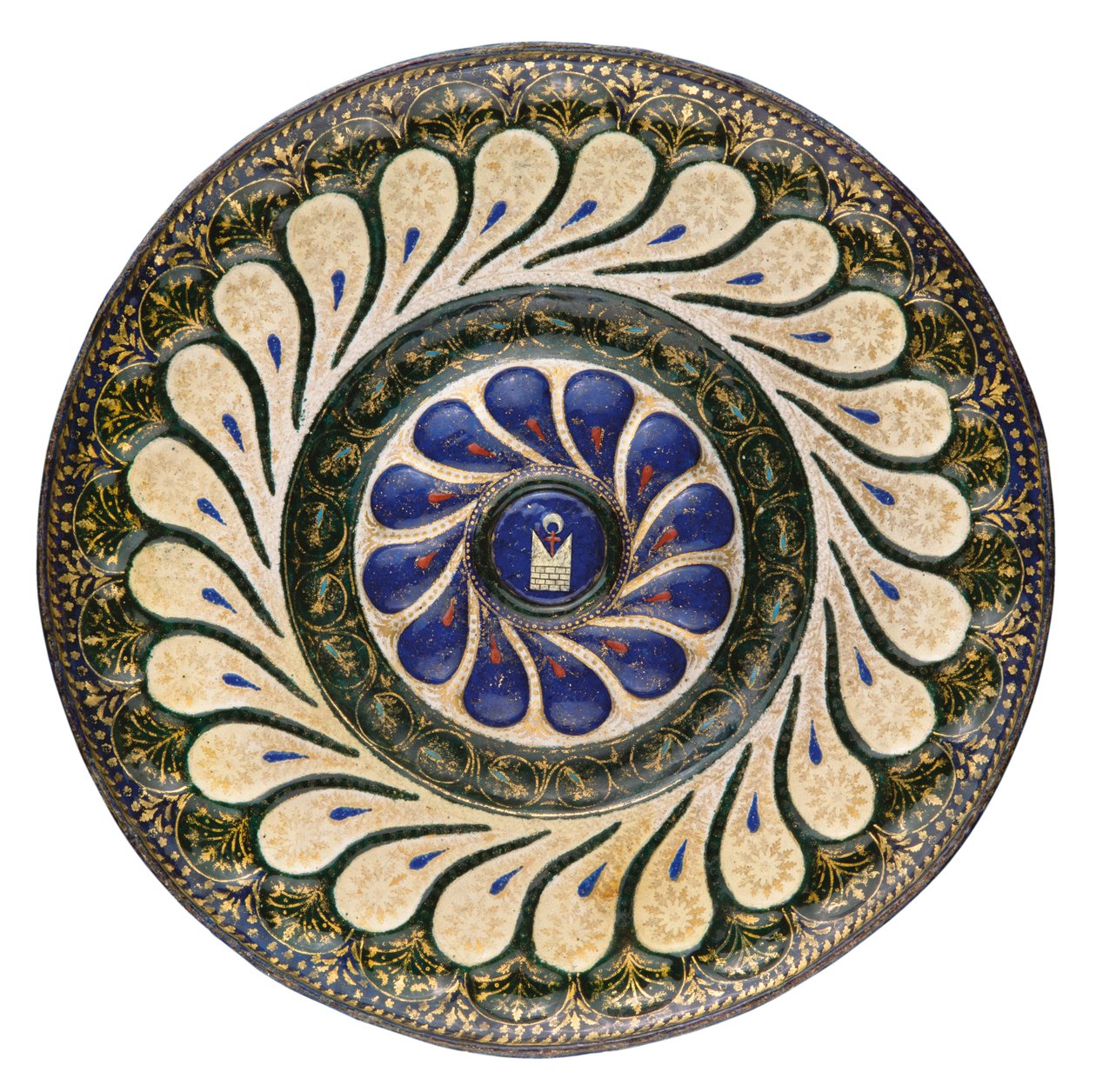 Polychrome circular plate, Venetian, c.1500 by School Italian