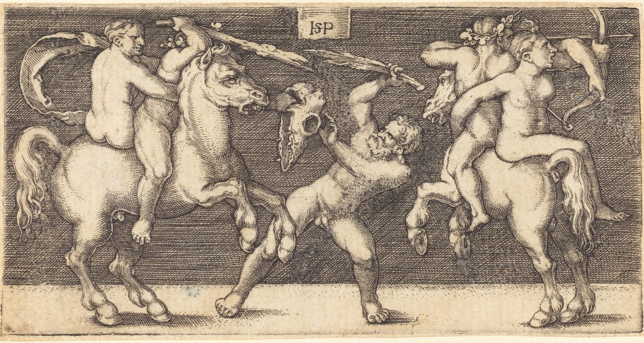 Battle of Three Men by Sebald Beham