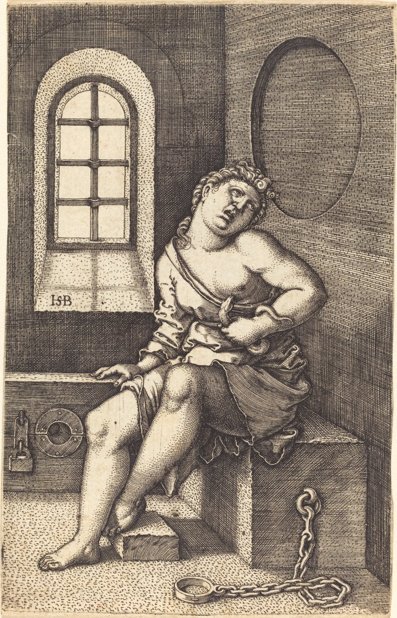 Cleopatra Seated by Sebald Beham