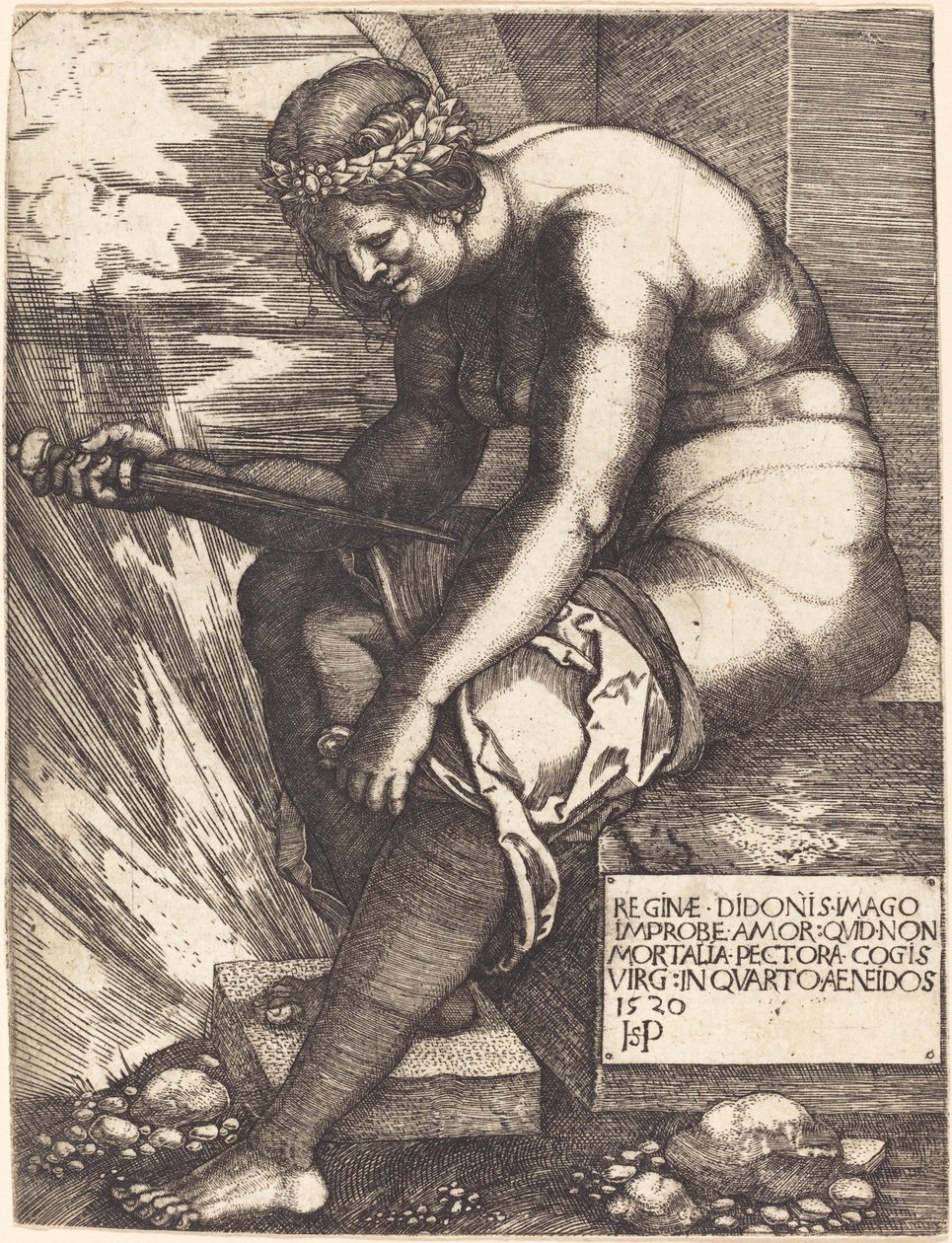Dido by Sebald Beham