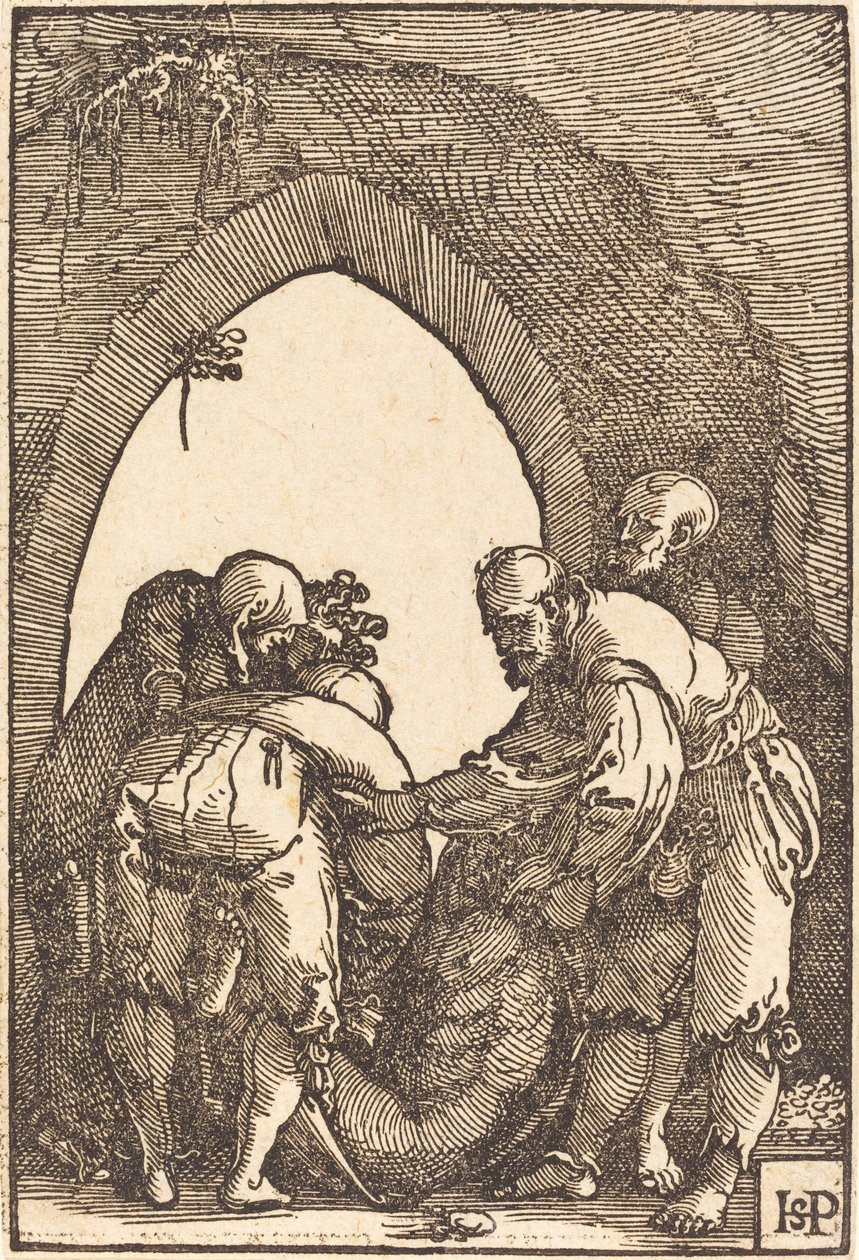 The Entombment by Sebald Beham