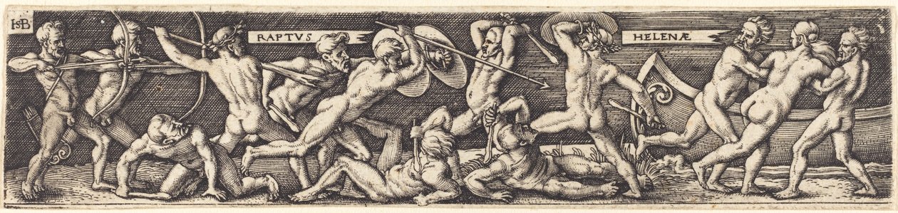 The Rape of Helena by Sebald Beham