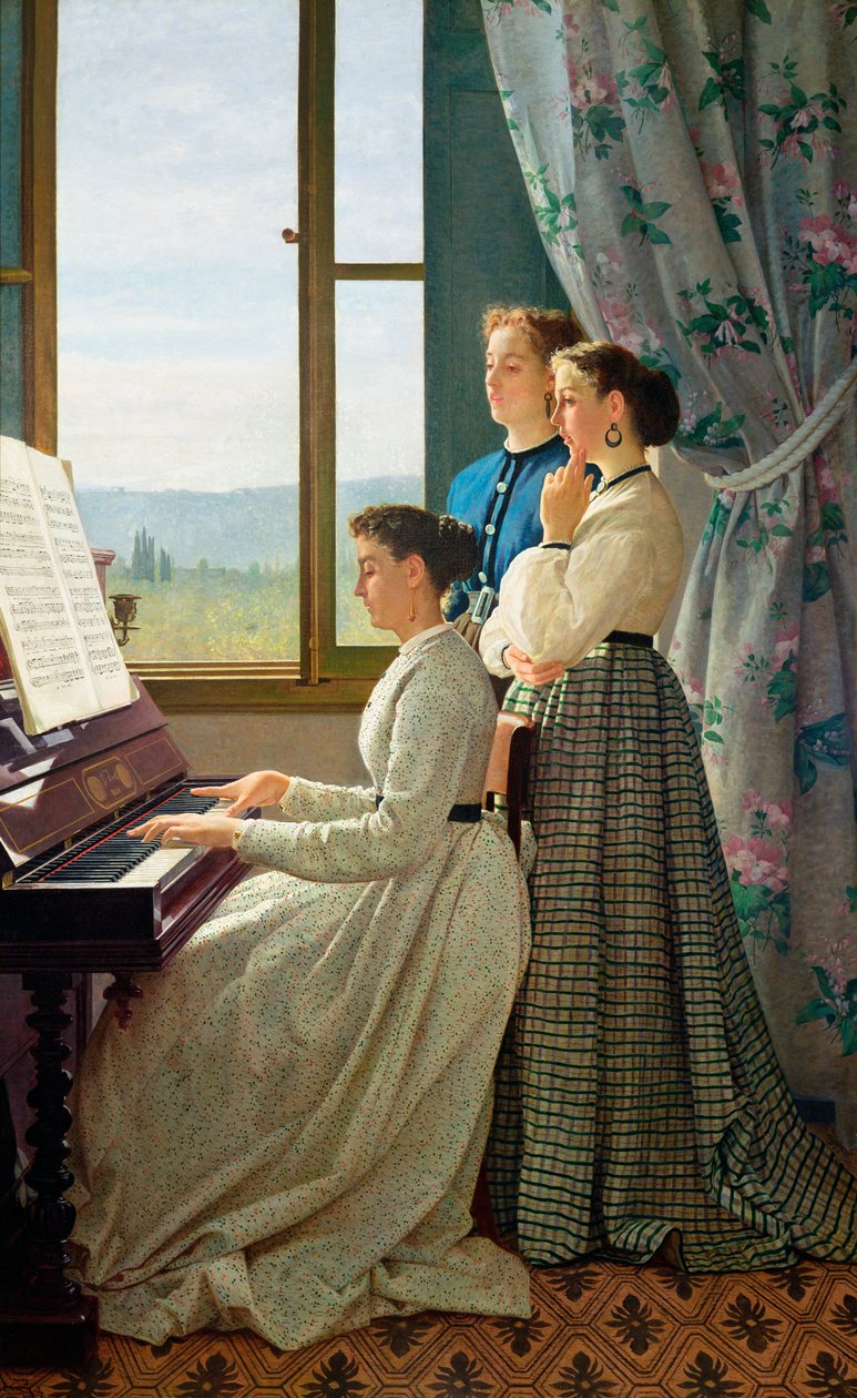 The Folk Song by Silvestro Lega