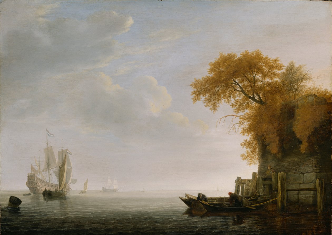 A Calm Sea, 1642 by Simon de Vlieger