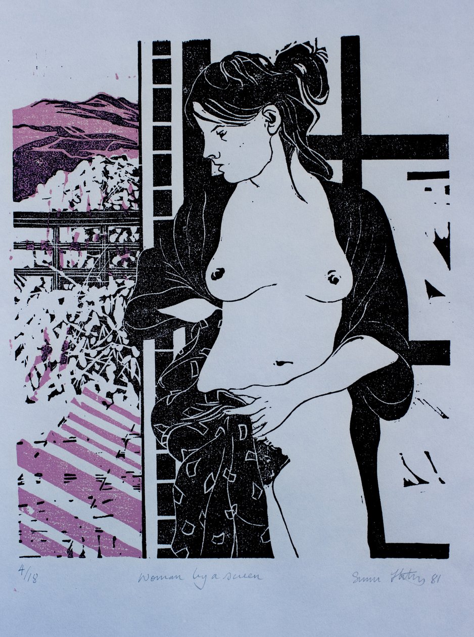 Woman by a Screen by Simon Fletcher