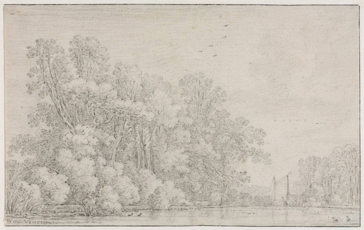 River Landscape by Simon de Vlieger