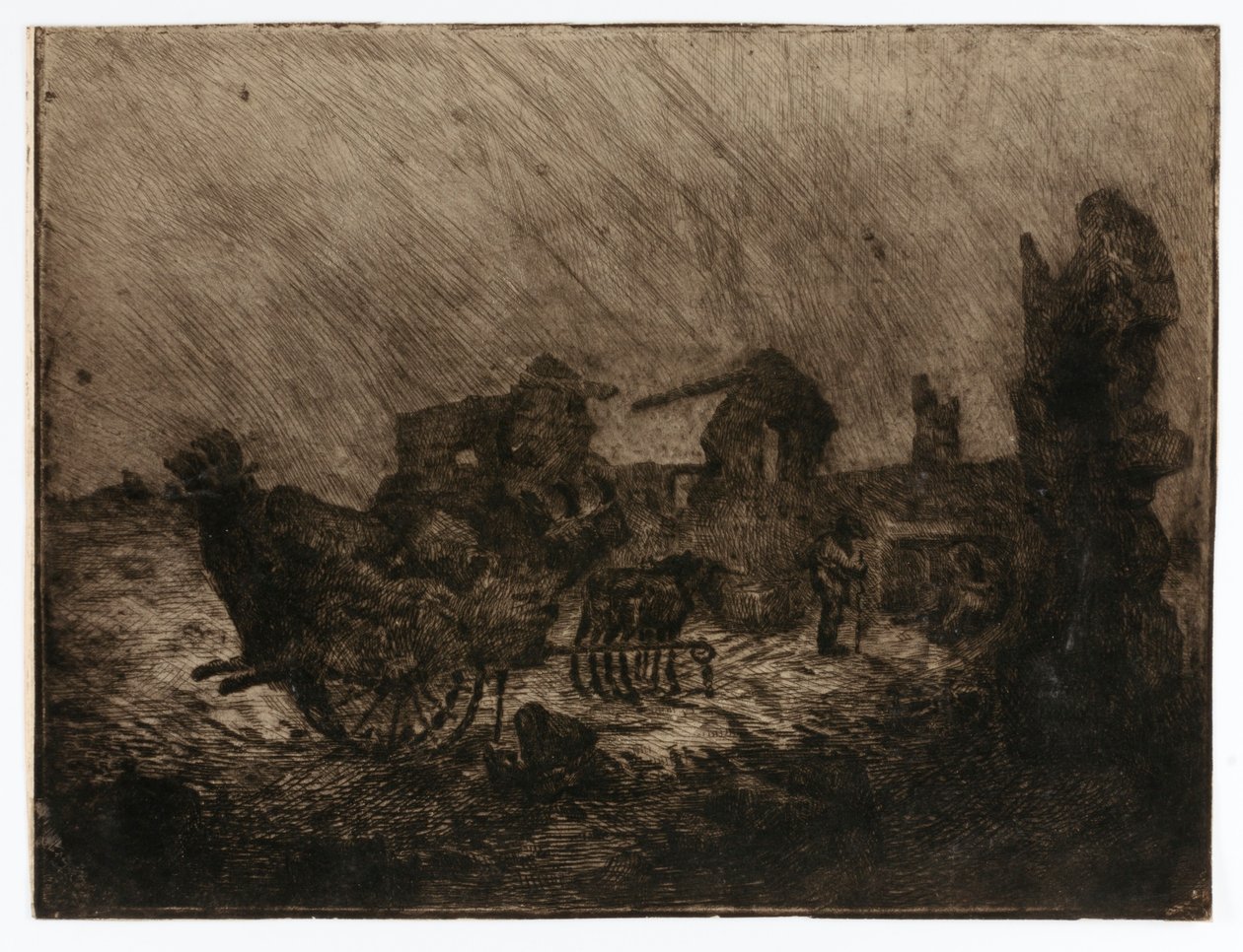 Cart and Ruins by Solon H. Borglum
