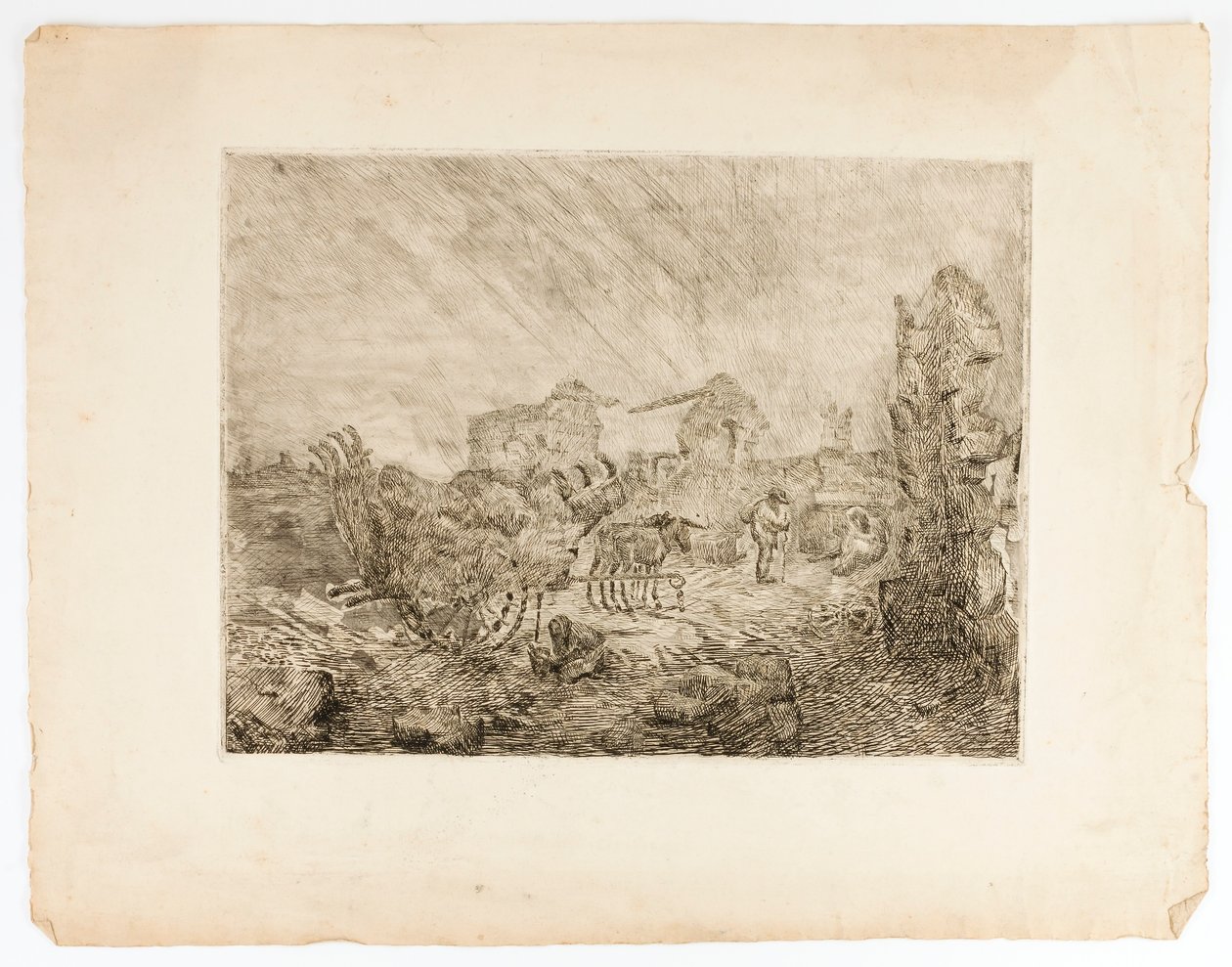 Cart and Ruins by Solon H. Borglum