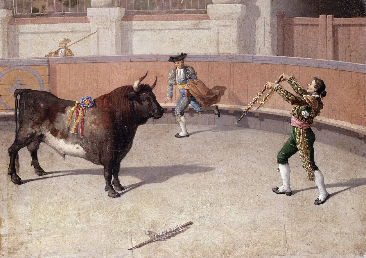 Bullfighting Scene by Spanish School