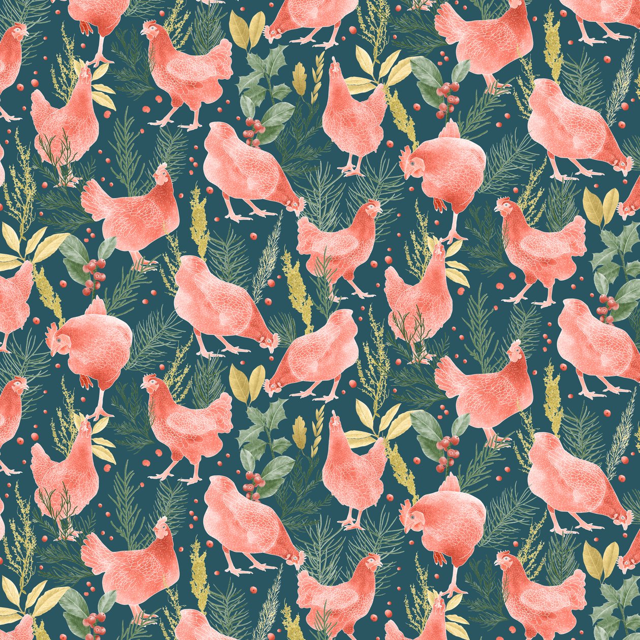 Hens Pattern by Stacy Hsu