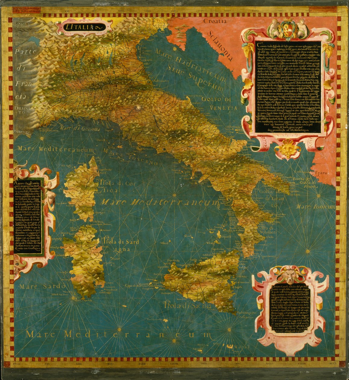 Italy by Stefano Bonsignori 1589