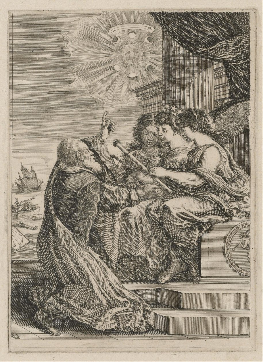 Frontispiece for Opere de Galileo Galilei by Stefano della Bella