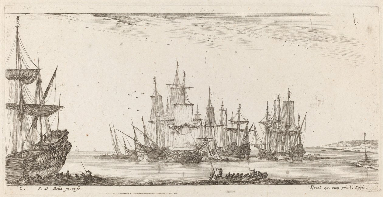 Group of Ships, 1644 by Stefano della Bella