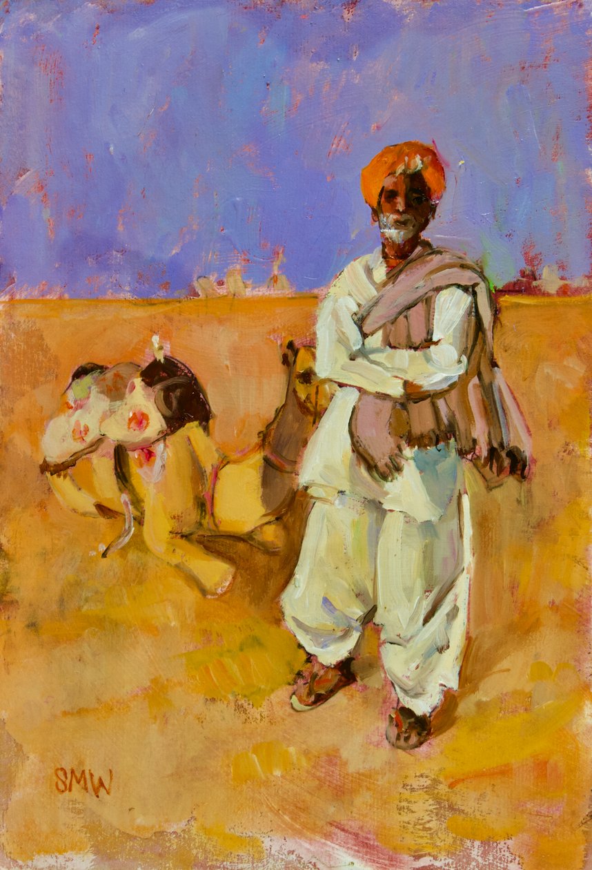 Indian Camel Man by Sue Wales