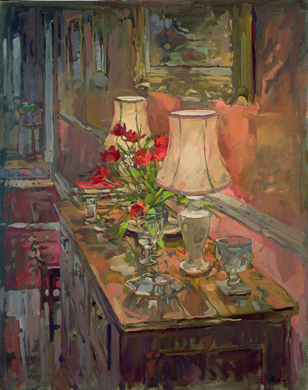 Lamps and Tulips by Susan Ryder