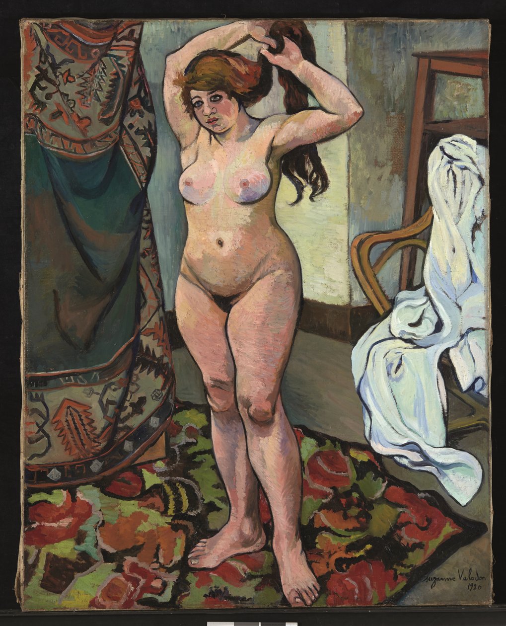 Gilberte Nude Combing Her Hair by Suzanne Valadon